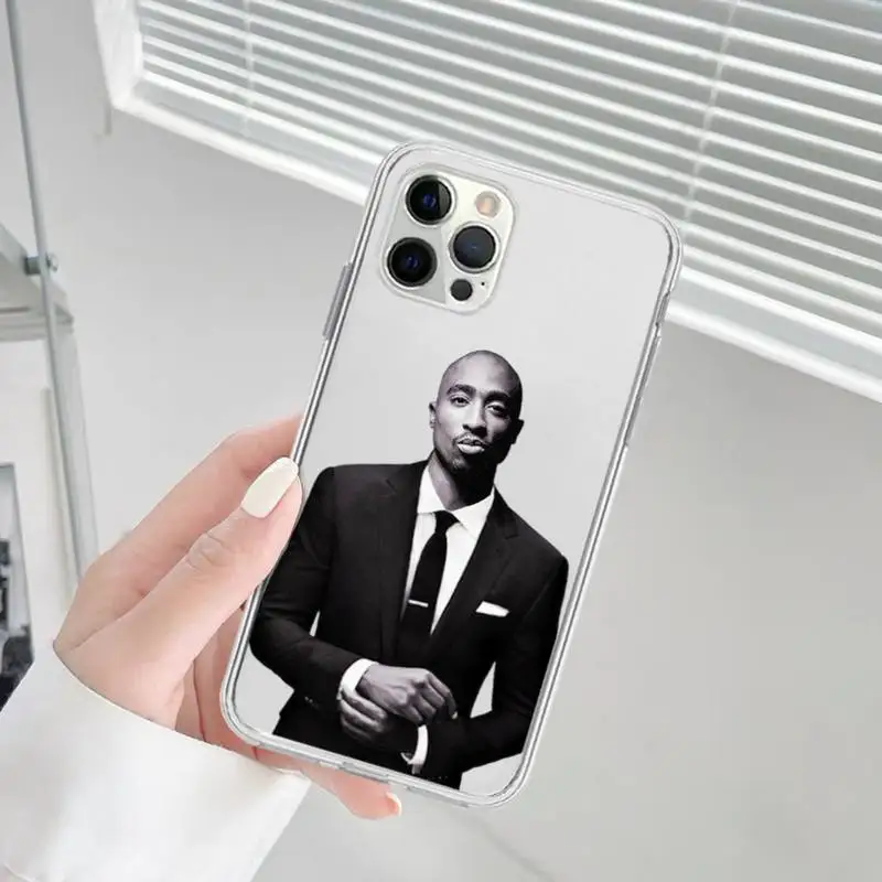 Rapper 2pac Tupac Phone Case for iPhone 11 12 13 mini pro XS MAX 8 7 6 6S Plus X 5S SE 2020 XR clear case case for iphone 13 pro 