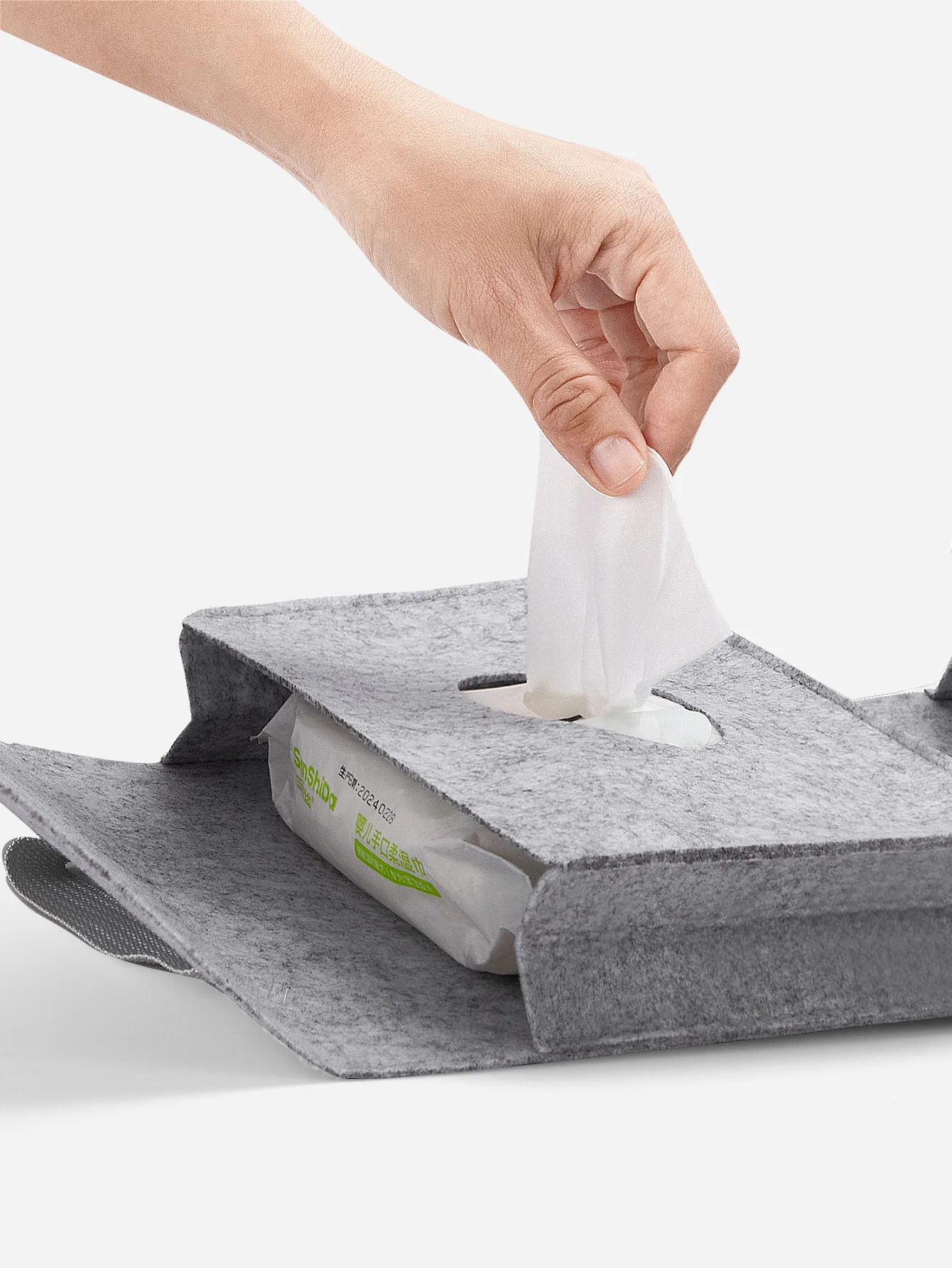 Sunveno 휴대용 기저귀 보관용 펠트 가방 여행용 정리함 ? 기저귀, 물티슈 및 필수품 파우치 휴대용 보관 가방