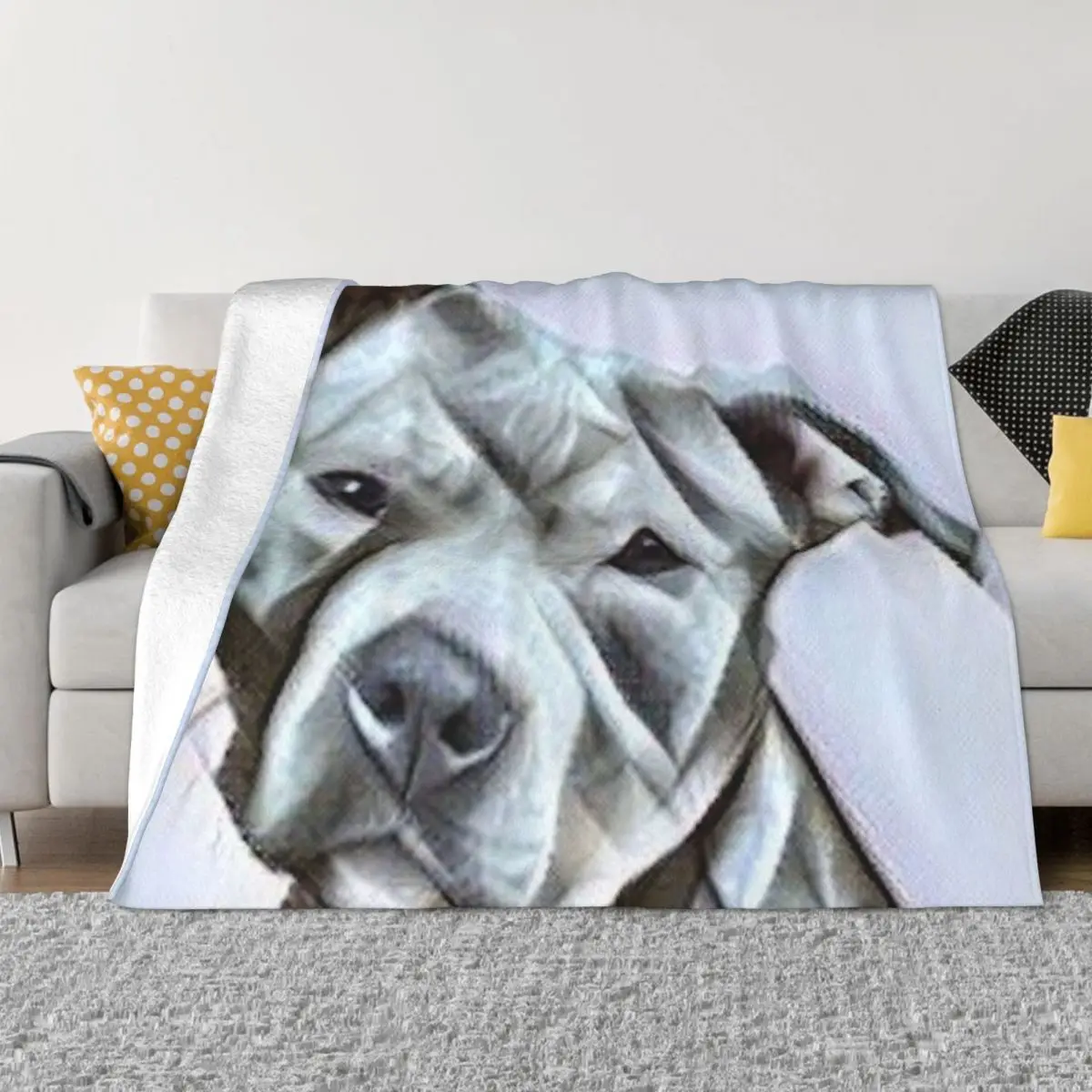 Pit Bull Dog Lover, Un Bel Design Di Un Naso Blu Pit Bull Di Questo Delicato E Fedele Coperta Da Tiro Coperta Carina