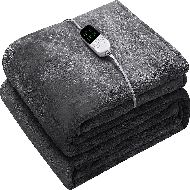 Electric Heating Blanket Winter Blanket Flannel Electric Blanket Heat Throw Blanket 6 Gear Temperature Adjustment 5 Gear Timing AutomaticShut-off