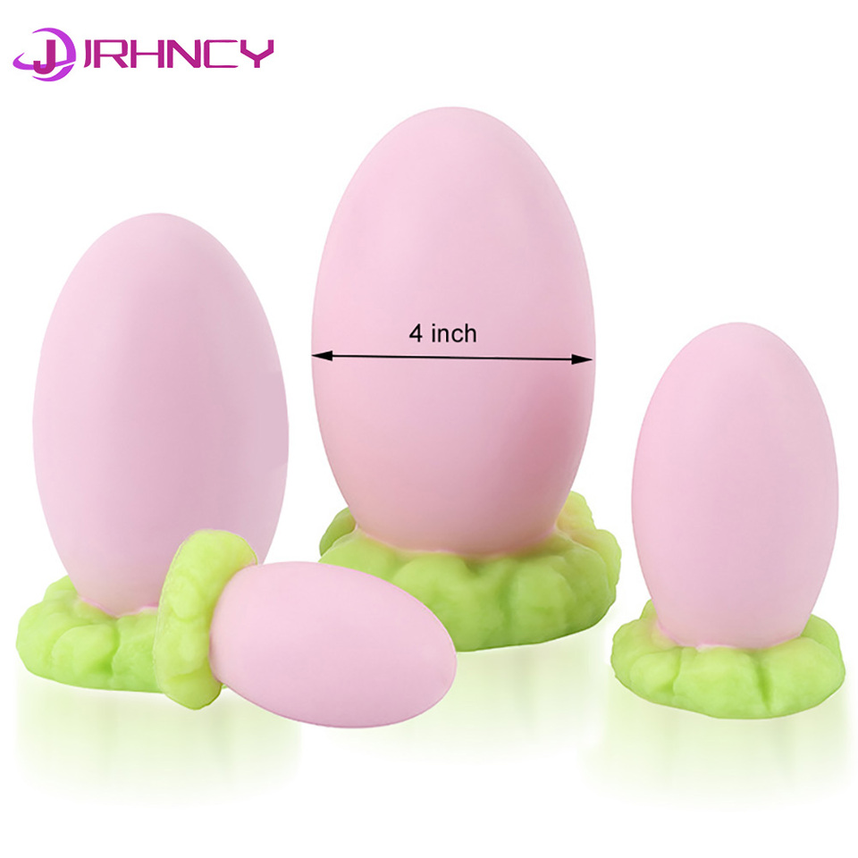 10cm huge anal plug Liquid Silicone Soft Big butt plug Egg ball anal toys for women men Prostate Massage Anal bedas sex shop