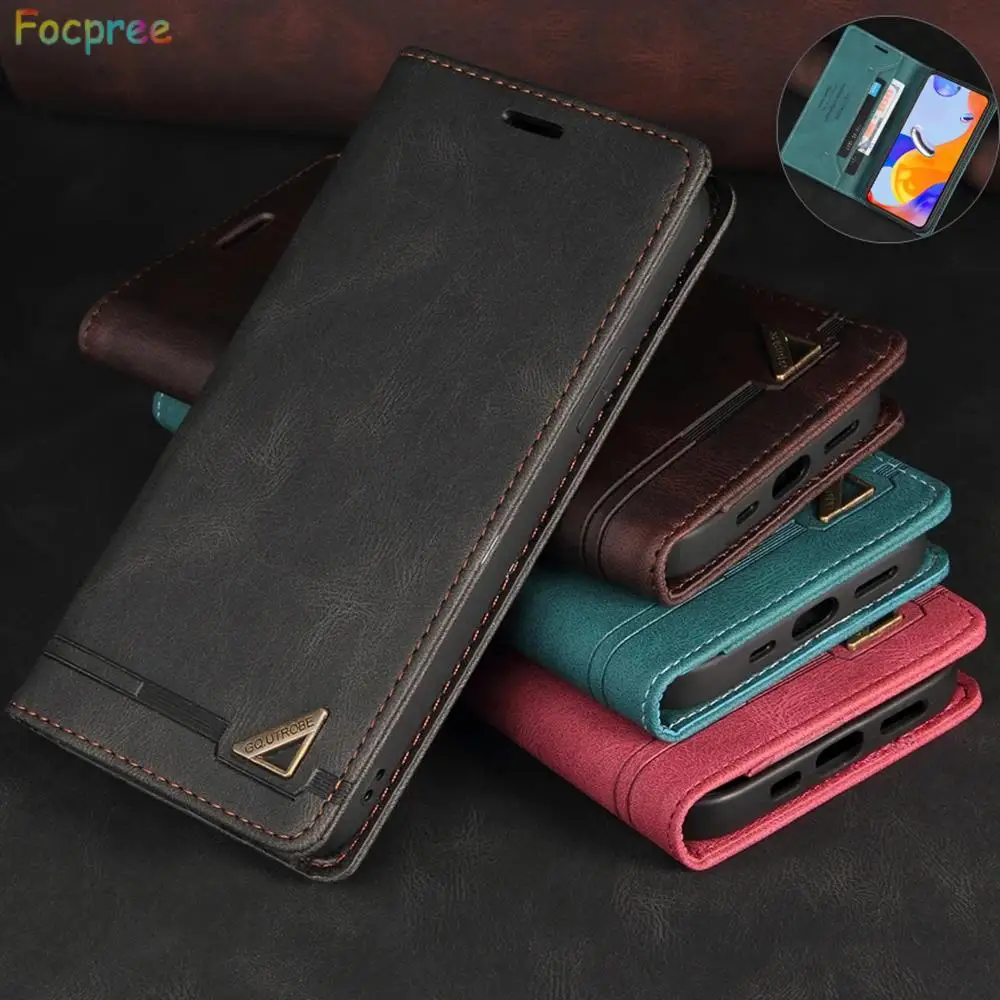 

Retro Wallet Magnetic Flip Card Leather Case For VIVO Y91S Y90 Y3S Y11 Y12A Y17 Y21S Y31 Y35 Y51A Y53 V25 shockproof Phone Cover