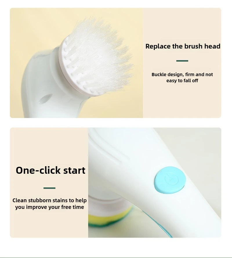 Electric Spin Scrubber Waterproof Design