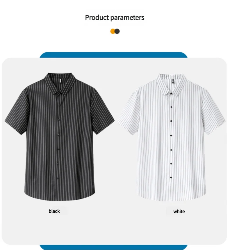 Summer striped short-sleeved t-shirt half-sleeved tops T-shirt in half open collar men's ice silk without trace polo shirt 15 Se76b74ff905447d4afb005a5c3ba6e6fQ