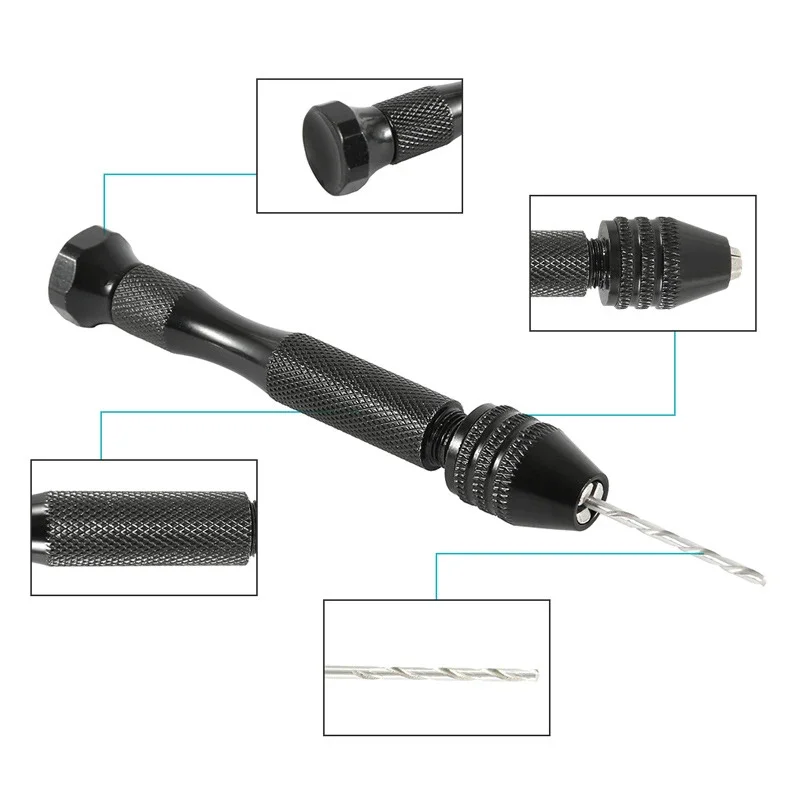 Woodworking Tools Mini Micro Drilling Rotary Manual Twist Drill Bit Aluminum Alloy for Jewelry Craft