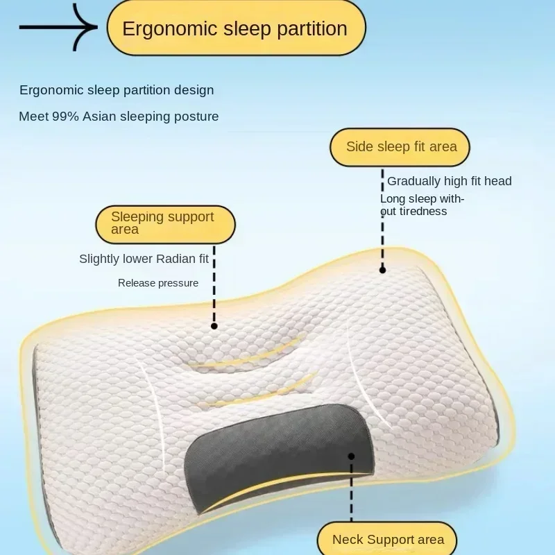 Neck Pillow Concave Convex Design Helps Massage Neck Fiber Helps Sleep