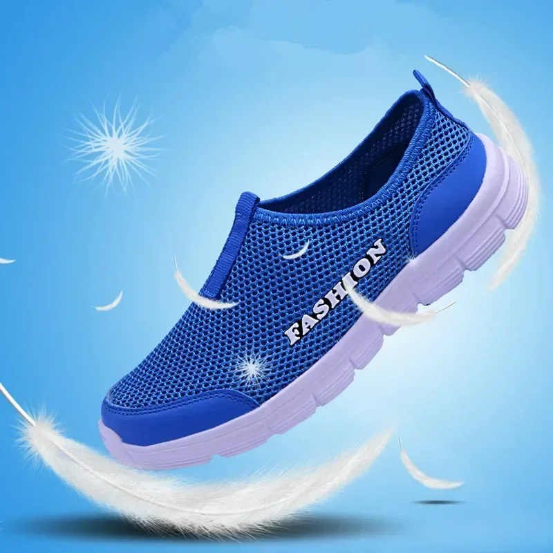 Breathable Mesh Casual Men Shoes Summer Sneakers Lightweight Slip on Sandals