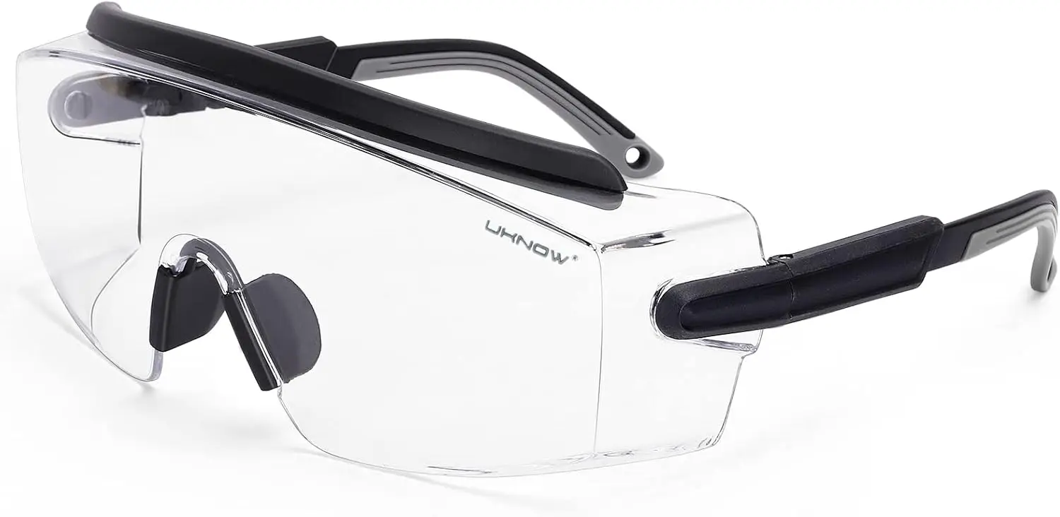Enhanced Industrial Safety Goggles with Impact Resistance and UV Protection, Full Frame Windproof Design
