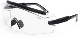 Enhanced Industrial Safety Goggles with Impact Resistance and UV Protection, Full Frame Windproof Design (Black)