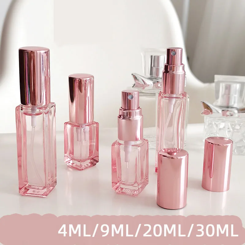 

9ml/20ml/30mlRose Gold Glass Portable Refillable Cosmetic Container Empty Spray Atomizer Travel Sub-bottle