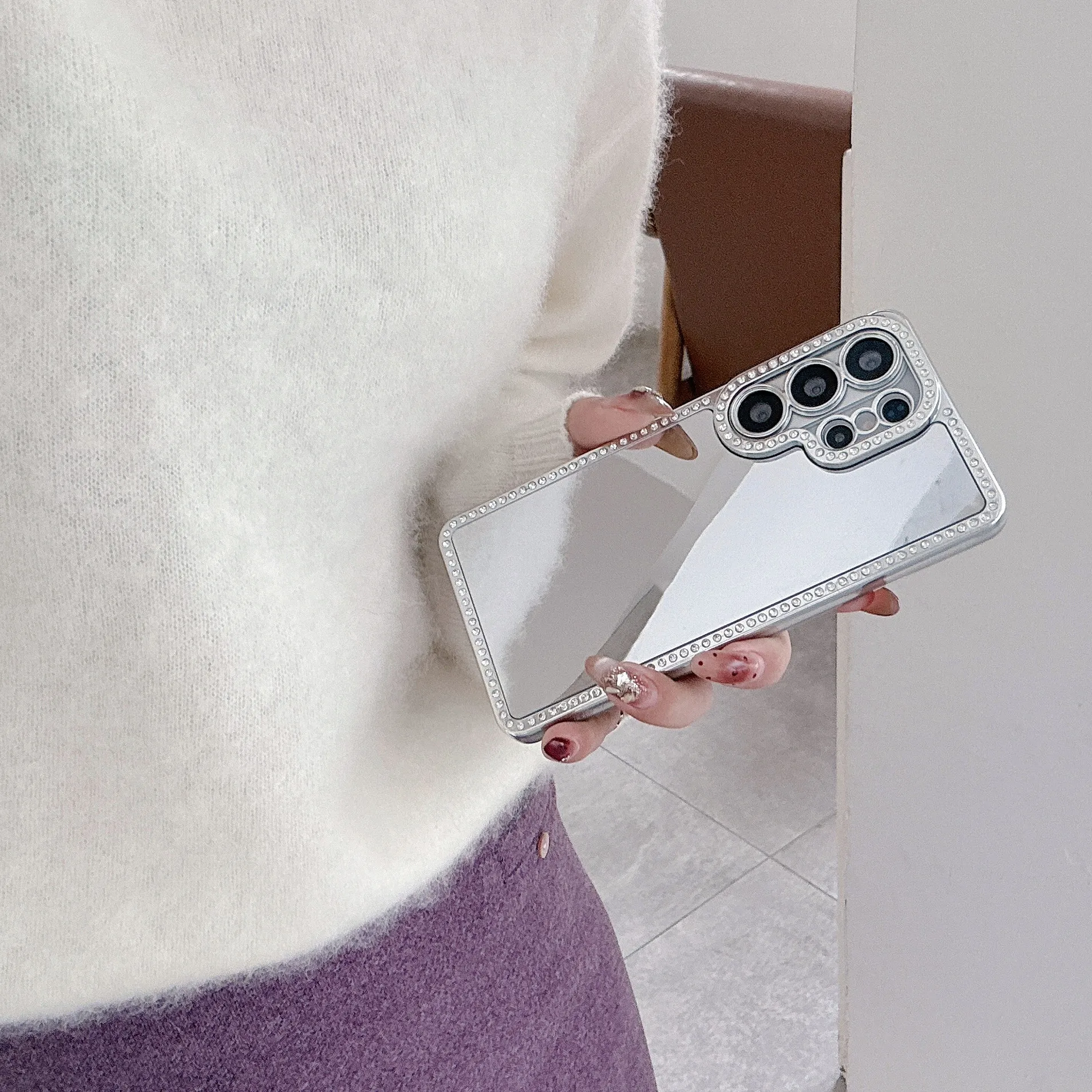 Luxury Plating Mirror Phone Case For Samsung Galaxy Series_voghion.com