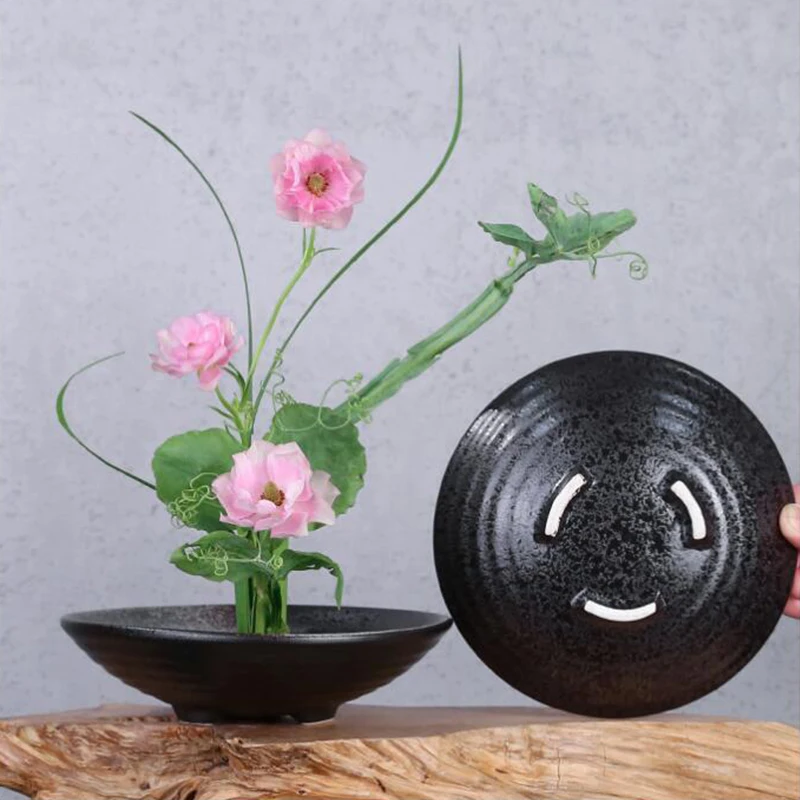 Japanese Frog Vase Ceramic Bouquet  Ikebana Flower Arrangement Bowl Device Tea Table Kenzan Arranging Ikebana Centerpieces 5