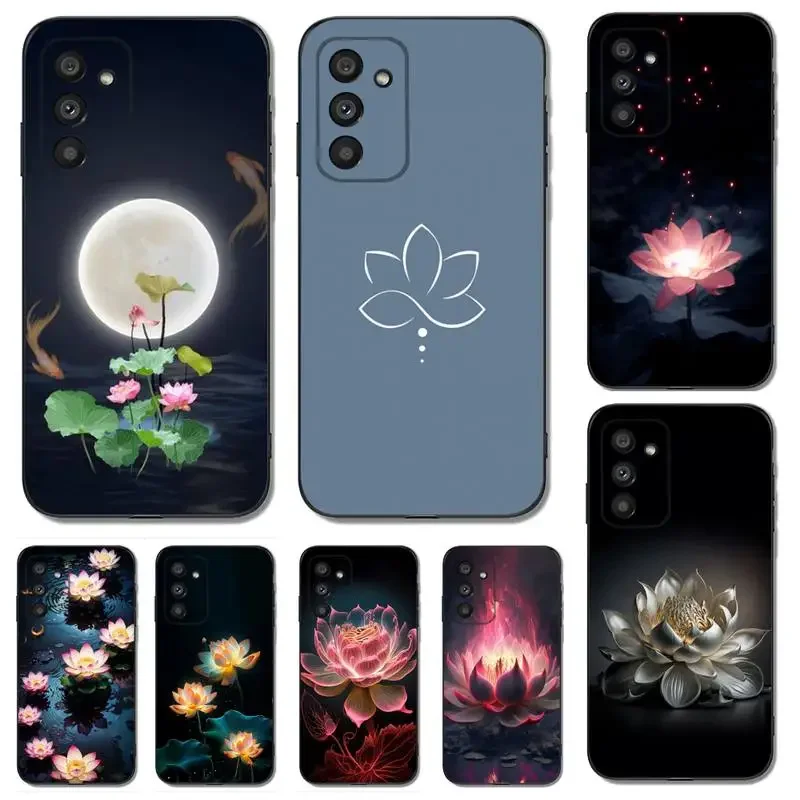 Custodia Per Telefono Flower Lotus Per Samsungs23,S22,S21,S20 Ultra Pro S10,S30Plus,20 Cover Ultra Nera