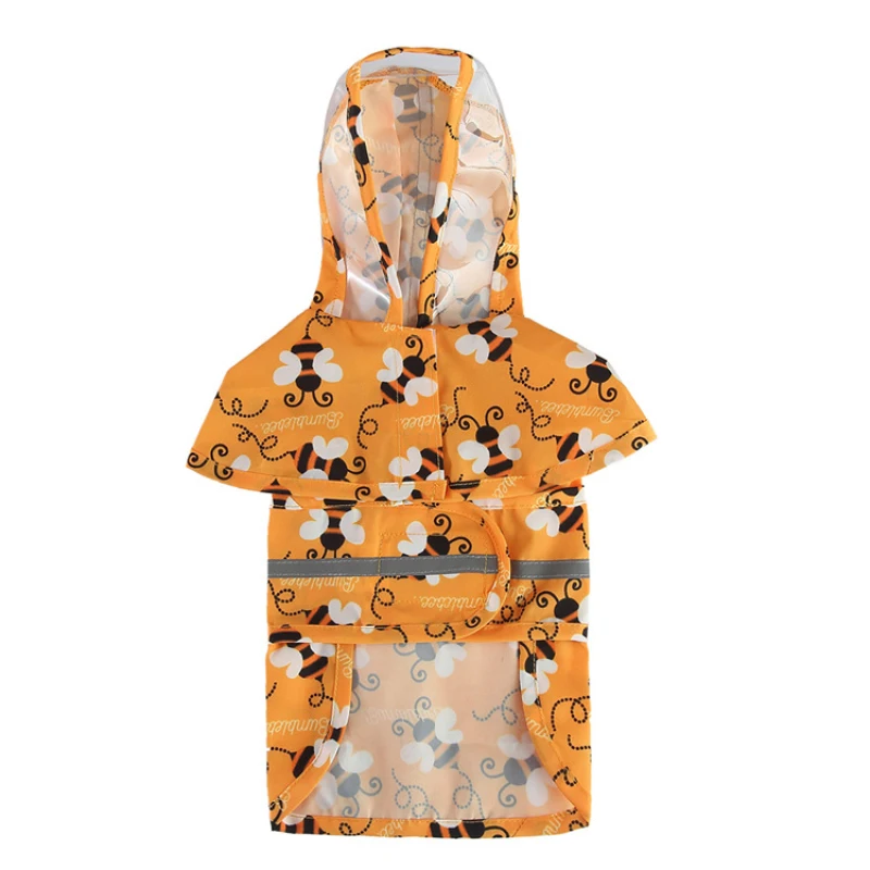 Four-legged Raincoat With Hood For Dogs