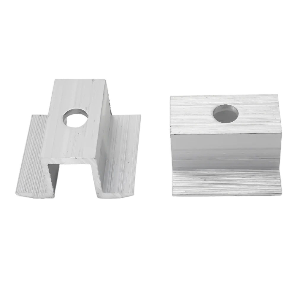 4/10 Stück Solar-Mittelklemme PV für Rahmenhöhe 25–50 mm Aluminium-Photovoltaik-Halterung Solarpanel-Zubehör Korrosionsbeständig – Detail 7