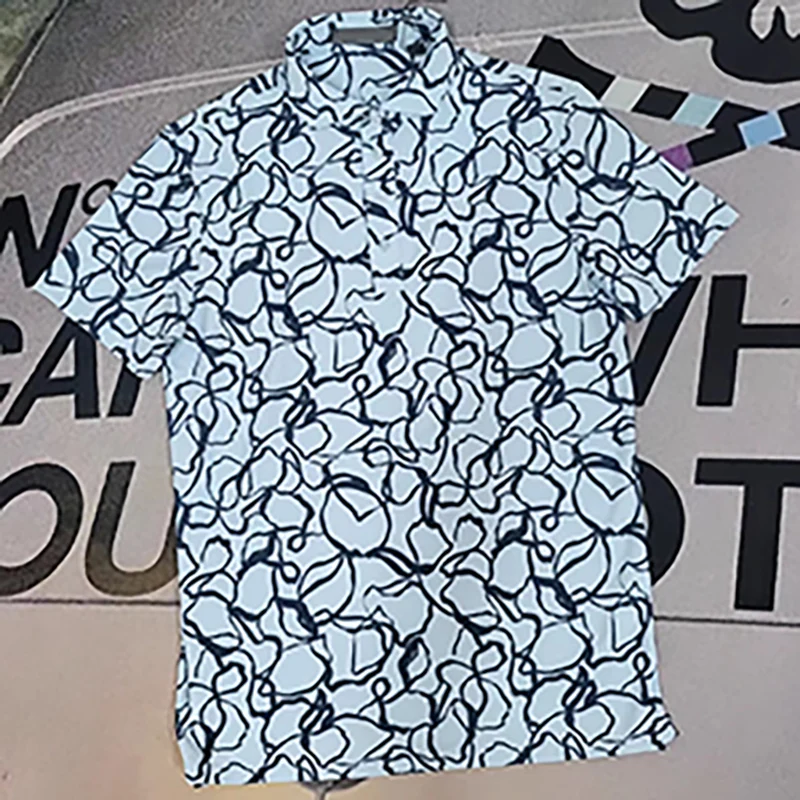 

Summer New Short Sleeve Golf Men Quick Dry Absorbent Polo Shirt Sports Shirt Breathable Short Sleeve Shirt