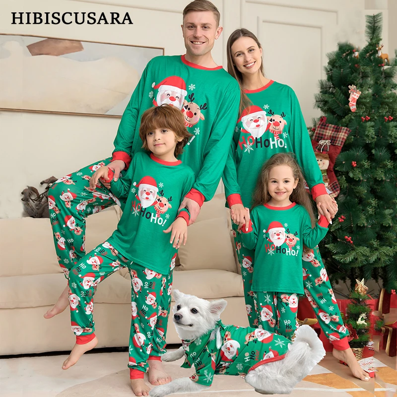 Xmas Family Pajama Matching Sets Pet Baby Kids Mother Father Dog Christmas  Pajamas Outfits Big Children Snug Fit Santa Claus - AliExpress