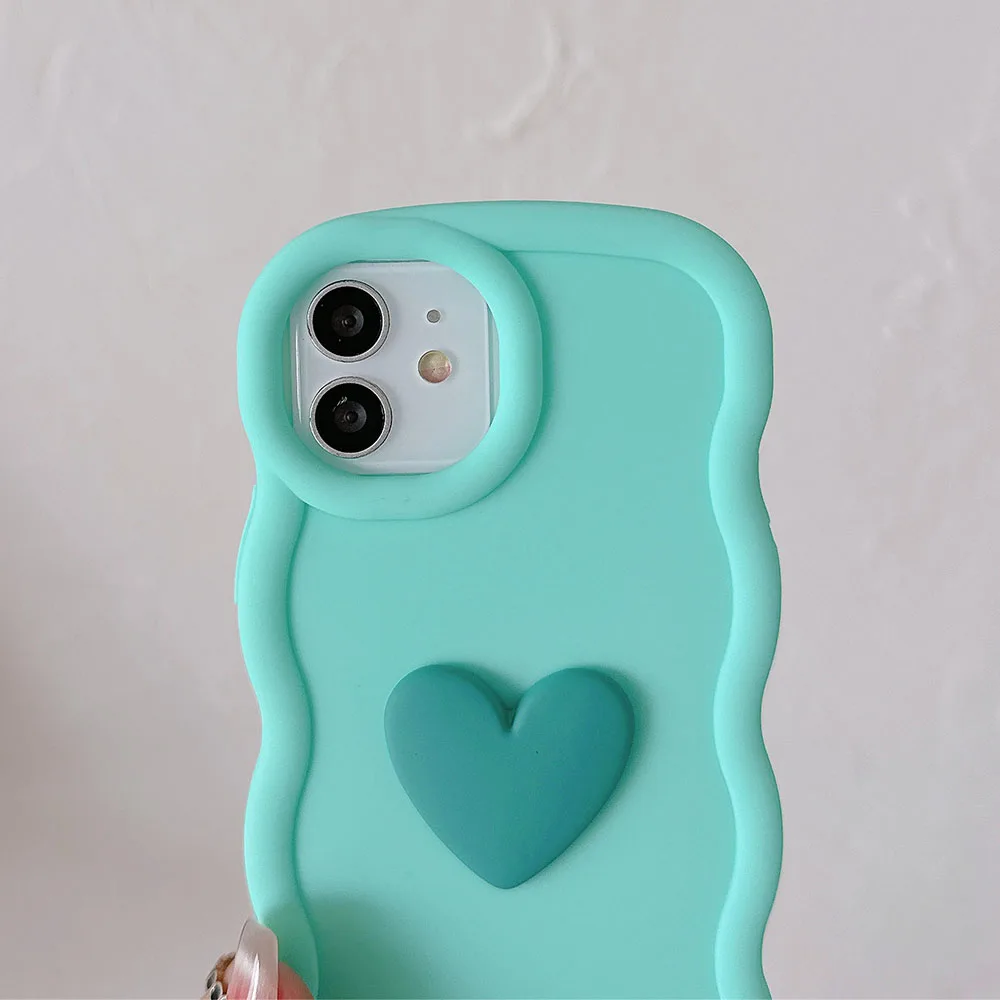 Chic Wave Heart Design Protective Phone Case