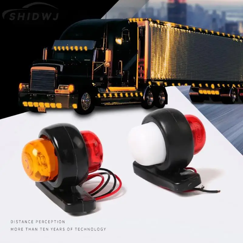 

1Pc Red White/ yellow 12V 24V DC Truck Trailer Lights LED Side Marker Position Lamp Lorry Tractor Clearance Lamps Parking Light