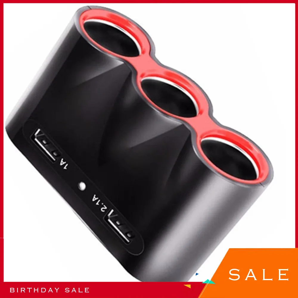 Prese Per Sigarette Adaptateur Allume Briquet Allume-Cigare 5 V Puissance De Sortie 3.1A 3 Usb Voiture Chargeur 12 V /24 V 120 W