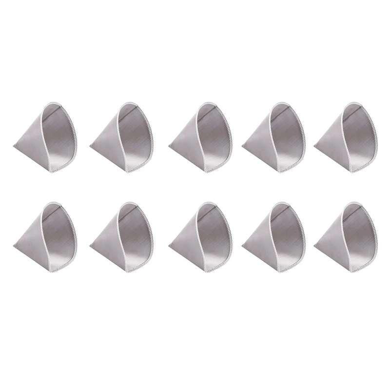 

10X Reusable Pour Over Coffee Filter Mesh Paperless Coffee Filter Stainless Steel Cone Filter 3 To 4 Cup