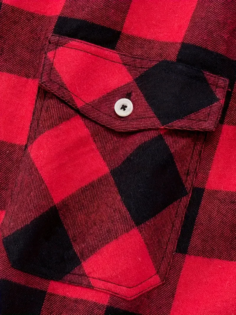 قميص رجالي كاروهات للربيع والخريف بأكمام طويلة من الفلانيل، قميص عصري من مزيج القطن، قميص كاجوال للشارع والأنشطة الخارجية