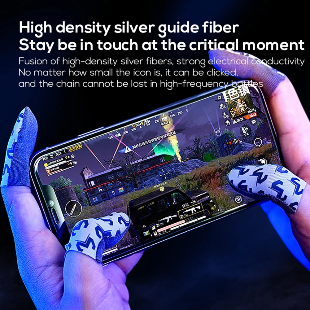 Gaming Finger Sleeves Mobile Game Finger Culle Antiscivolo Anti-Sudore Traspirante Touch Screen Thumb Guanti