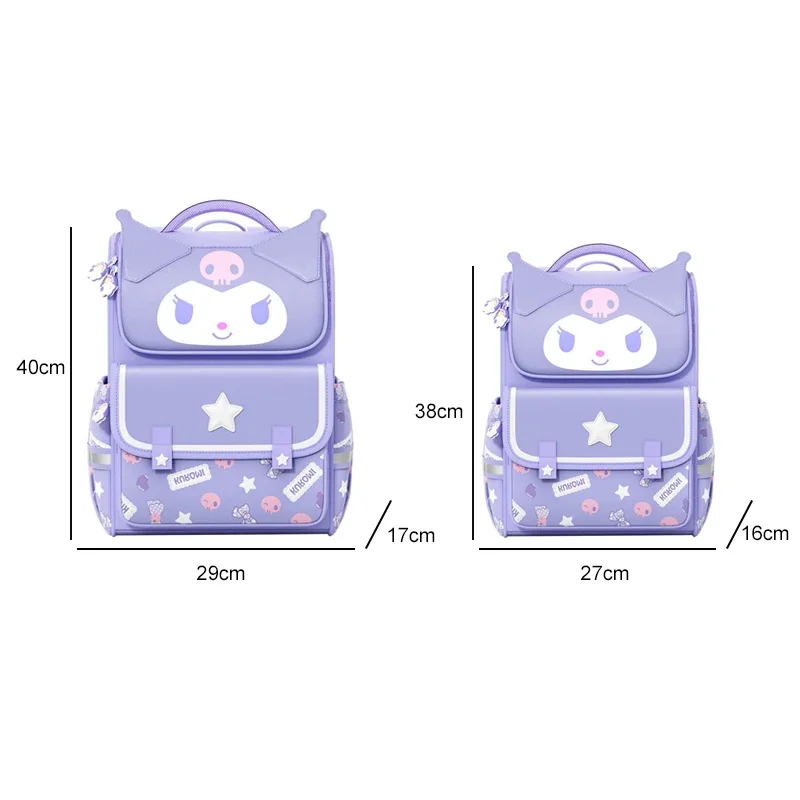 Sanrio's New Kuromi Schoolbag 1-3-6 Grade Primary School Students' Large-capacity College Backpack Kawaii Girls Burden Reduction 6