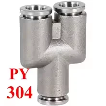 Stainless Steel Quick Release Pneumatic Push-In Air Fitting