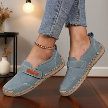 العلامة التجارية الجديدة النساء أحذية ناعمة مسطحة الانزلاق على المتسكعون الأخفاف الناعمة حذاء كاجوال بفتحات تهوية ​   أحذية Zapatillas De Deporte للنساء 6