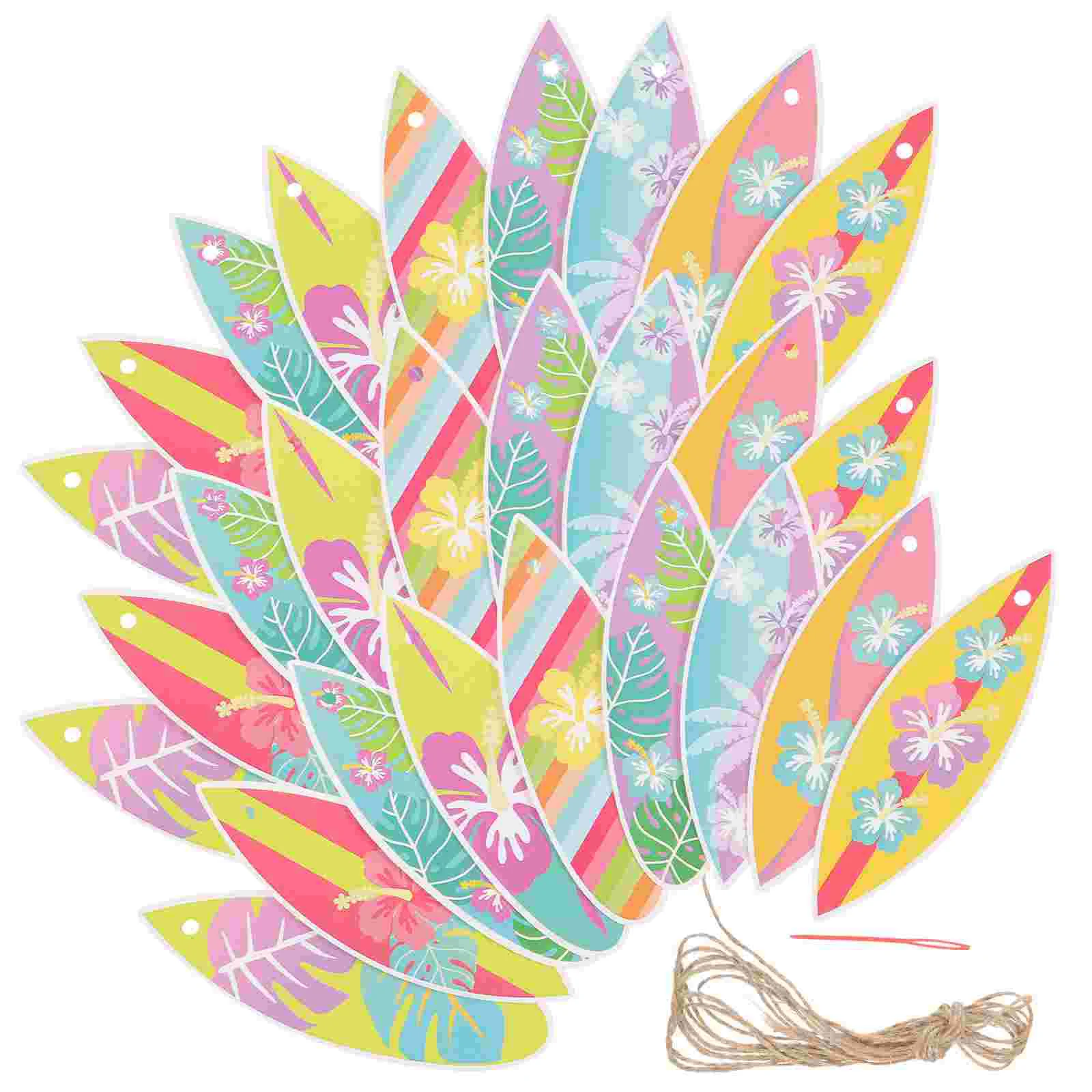 

27 Pcs Surfboard Charm Hanging Ornament Lovely Decor Vintage Decorations Wall Paper Summer Hawaii Seaside