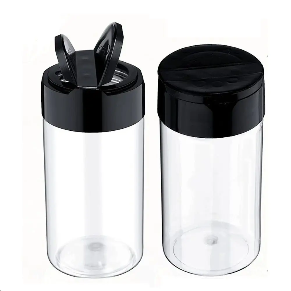 1Pc Clear Plastic Spice Jar Shaker Lids Kitchen Seasoning Containers Kitchen Storing Spice Powders storage jar,herb storage container,plastic storage bottle