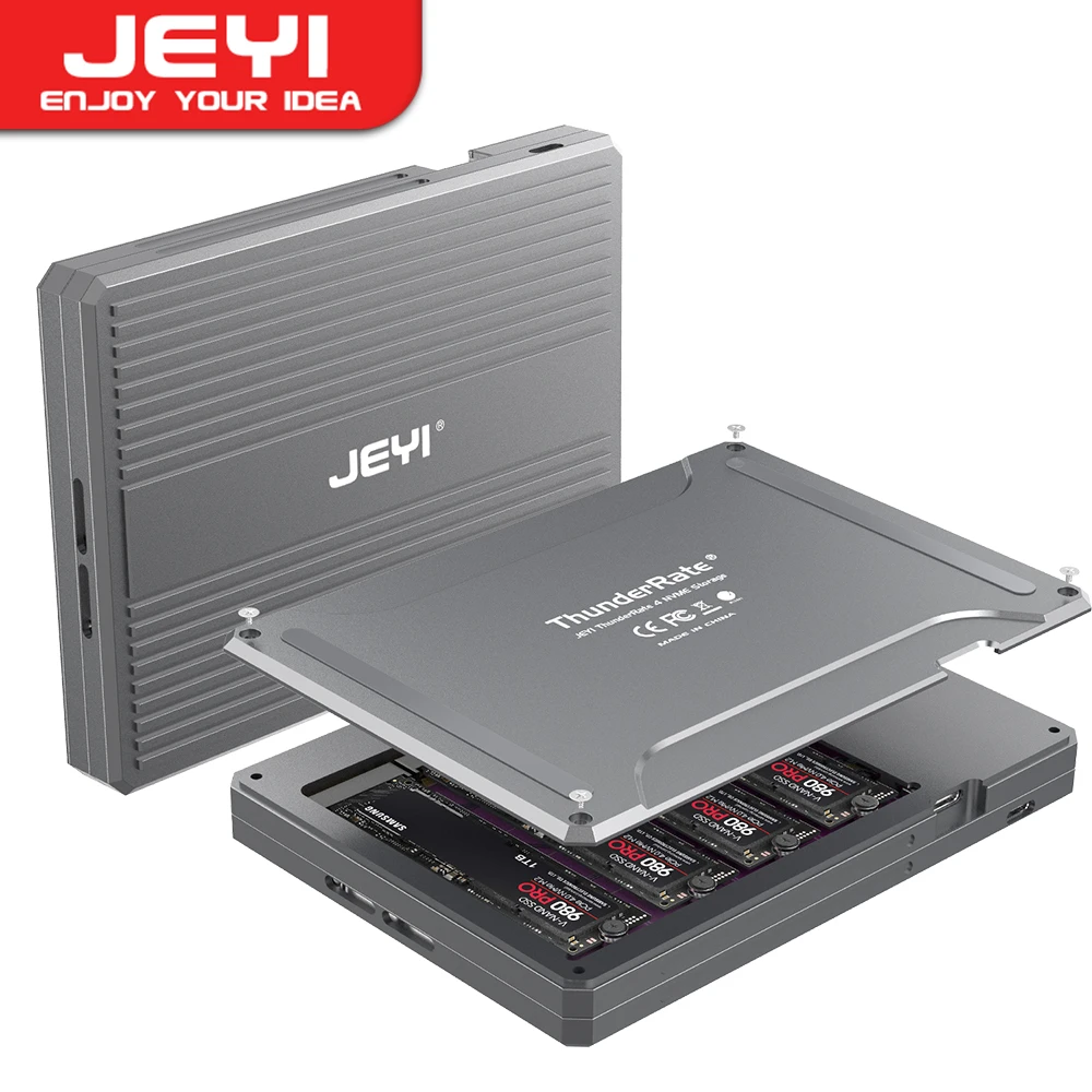 Jeyi Quad Nvme Enclosure, 4bay Raid Enclosure, Support Soft Raid