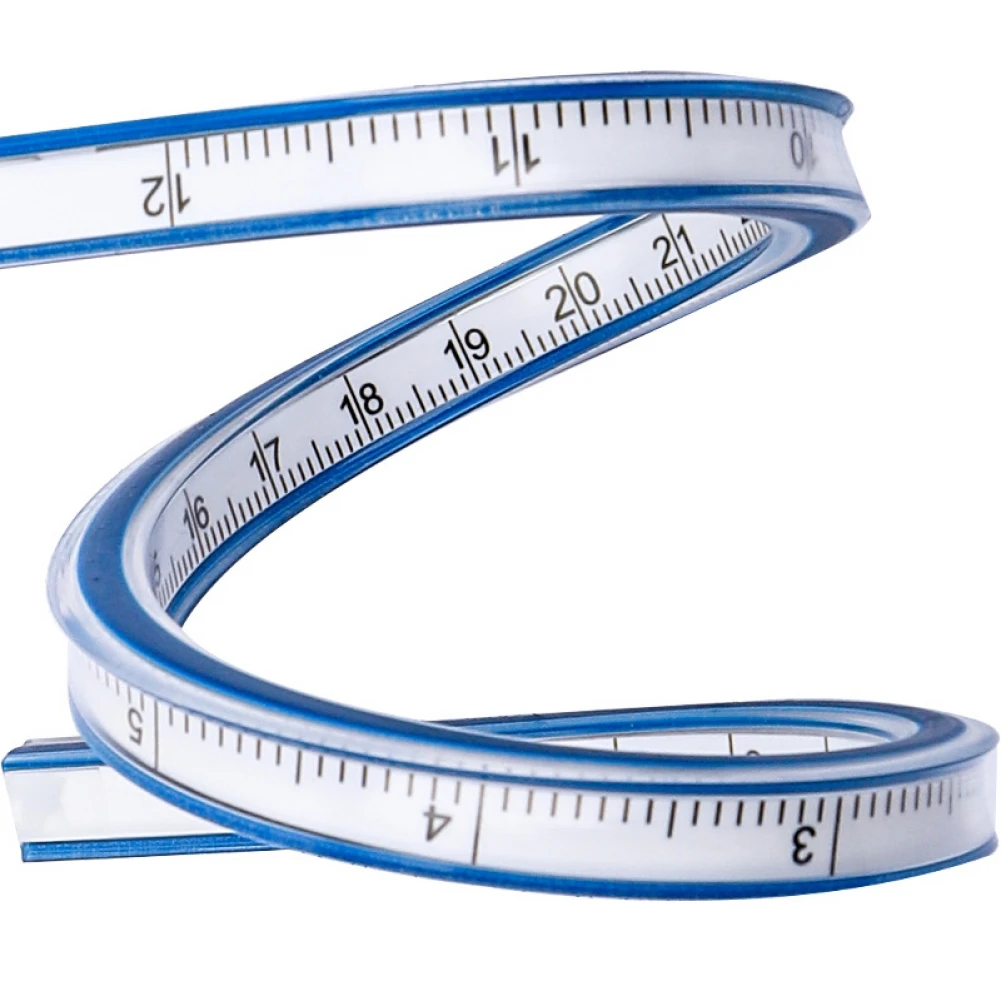 30 cm gebogenes Lineal zum Nähen, weiches, flexibles Lineal mit englischer und metrischer Skala, technisches Zeichenwerkzeug, Nähzubehör – Detail 21
