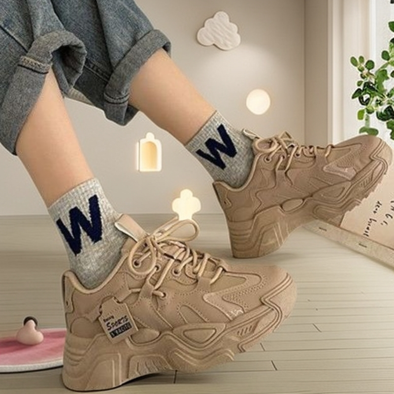 Ladies Dad Shoes New Versatile Fashion Casual Sports Shoes Summer and Autumn New Height Increase