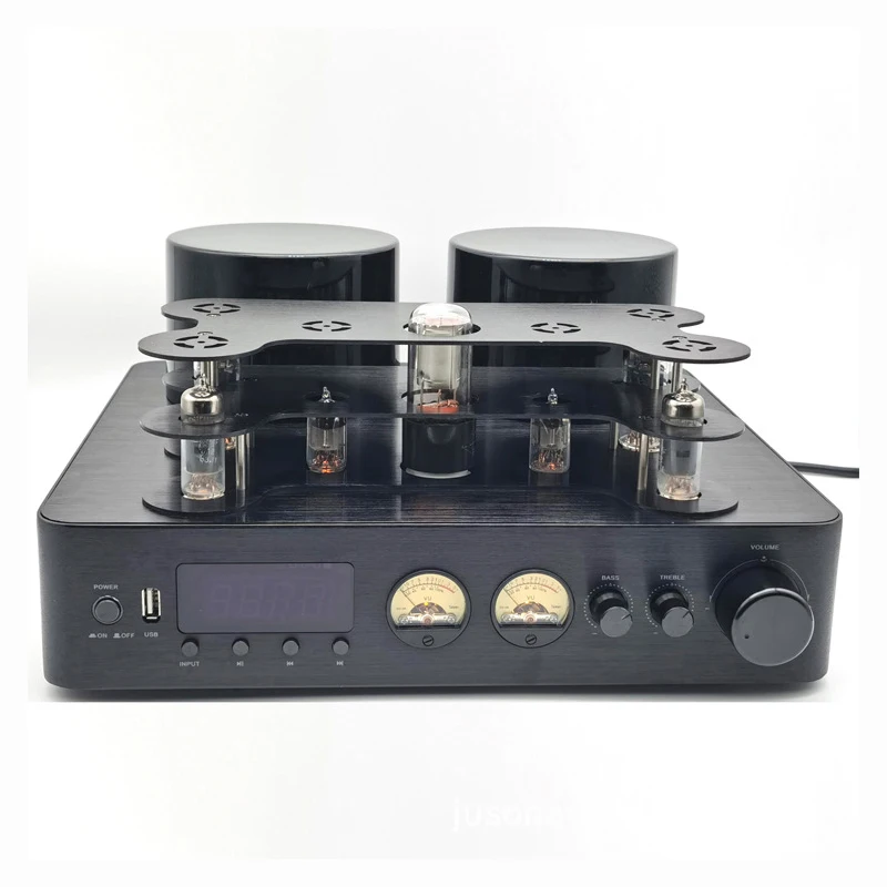 

HiFi Bluetooth 5.0 Vacuum Tube Amplifier Stereo Receiver COAX/OPT Integrated Power Amp USB Music Player 80W*2