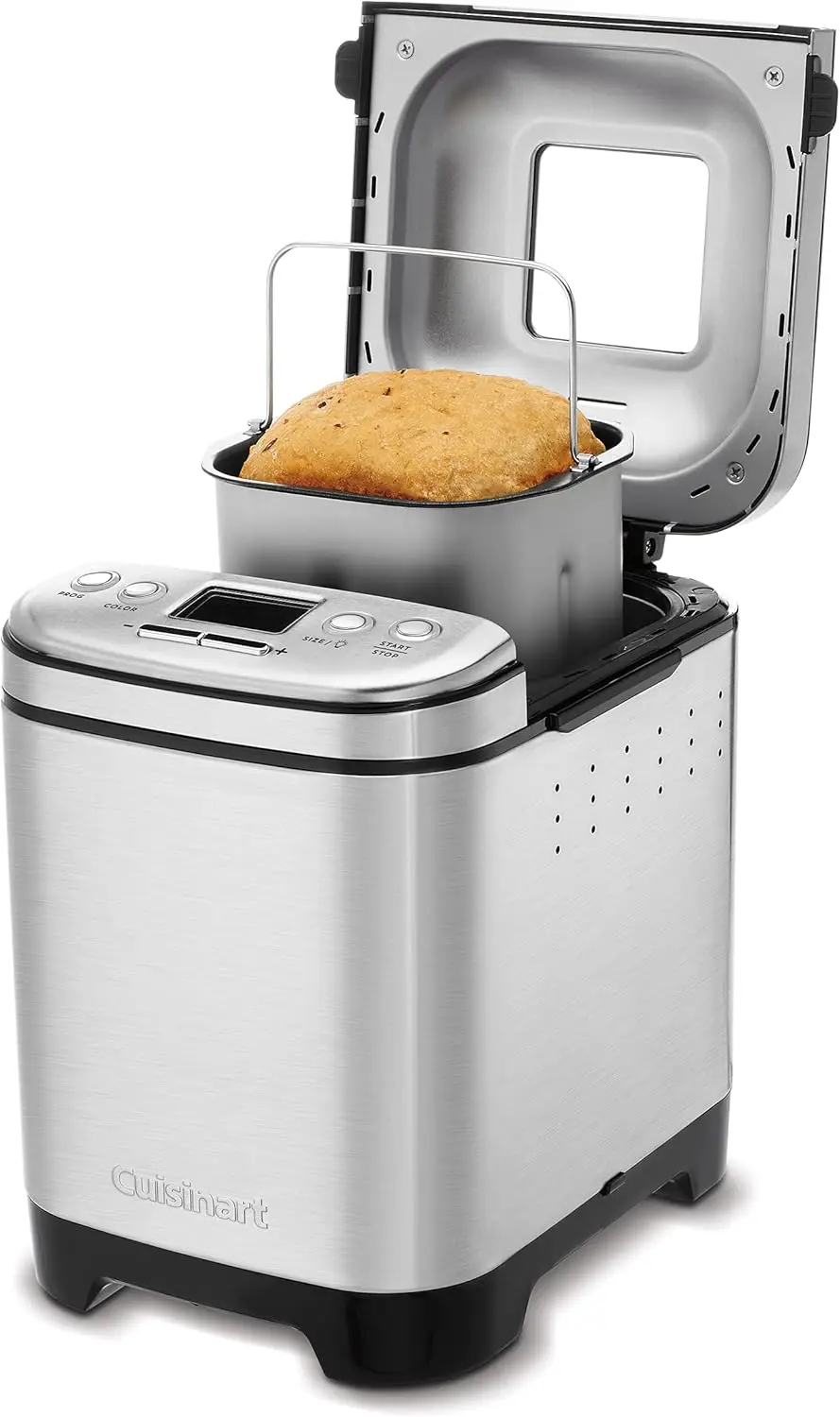 CBK-110C Compact Automatic Bread Maker, Stainless Steel，Mixes, kneads, rises, bakes and keeps it warm-automatically