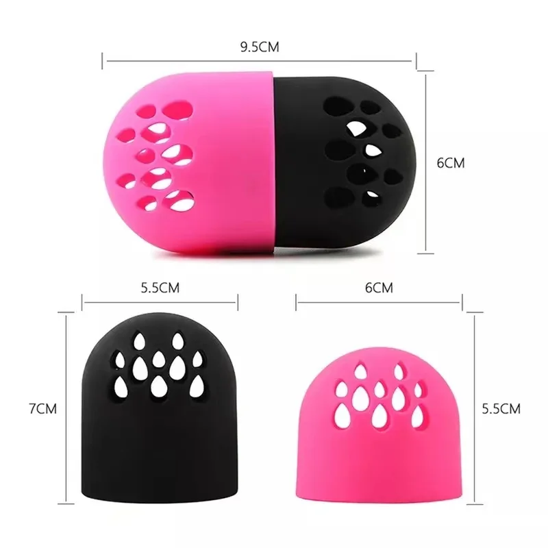 1PC Soft Silicone Sponge Storage Box Egg Stand Powder Puff Drying Holder Mildew Proof Cosmetic Puff Beauty Case Makeup Accessory 5