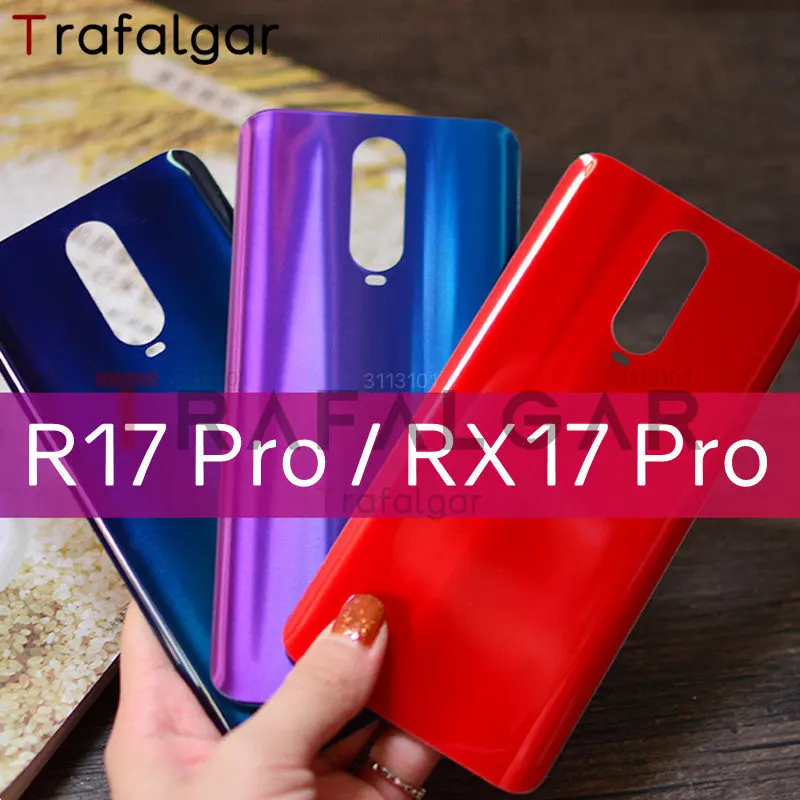 Clear Glass Back Cover For OPPO R17 Pro RX17 Pro Battery