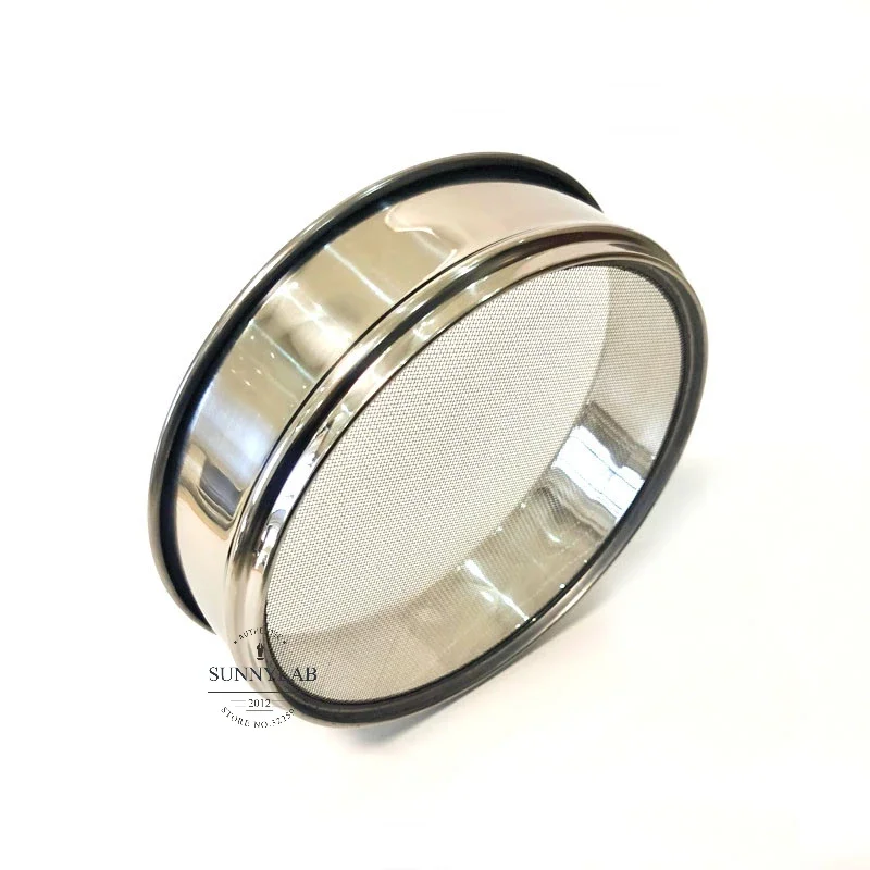 Lab 12-200 Mesh Stainless Steel Standard Test Sieve Dia 20cm Sampling Flour Sieve with Double-layer Punching Frame 1pcs