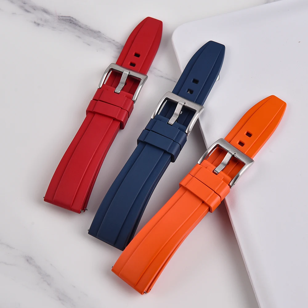 Top Fashion Silicone 24 mm Watch Band Replacement MX-BL_K0016155