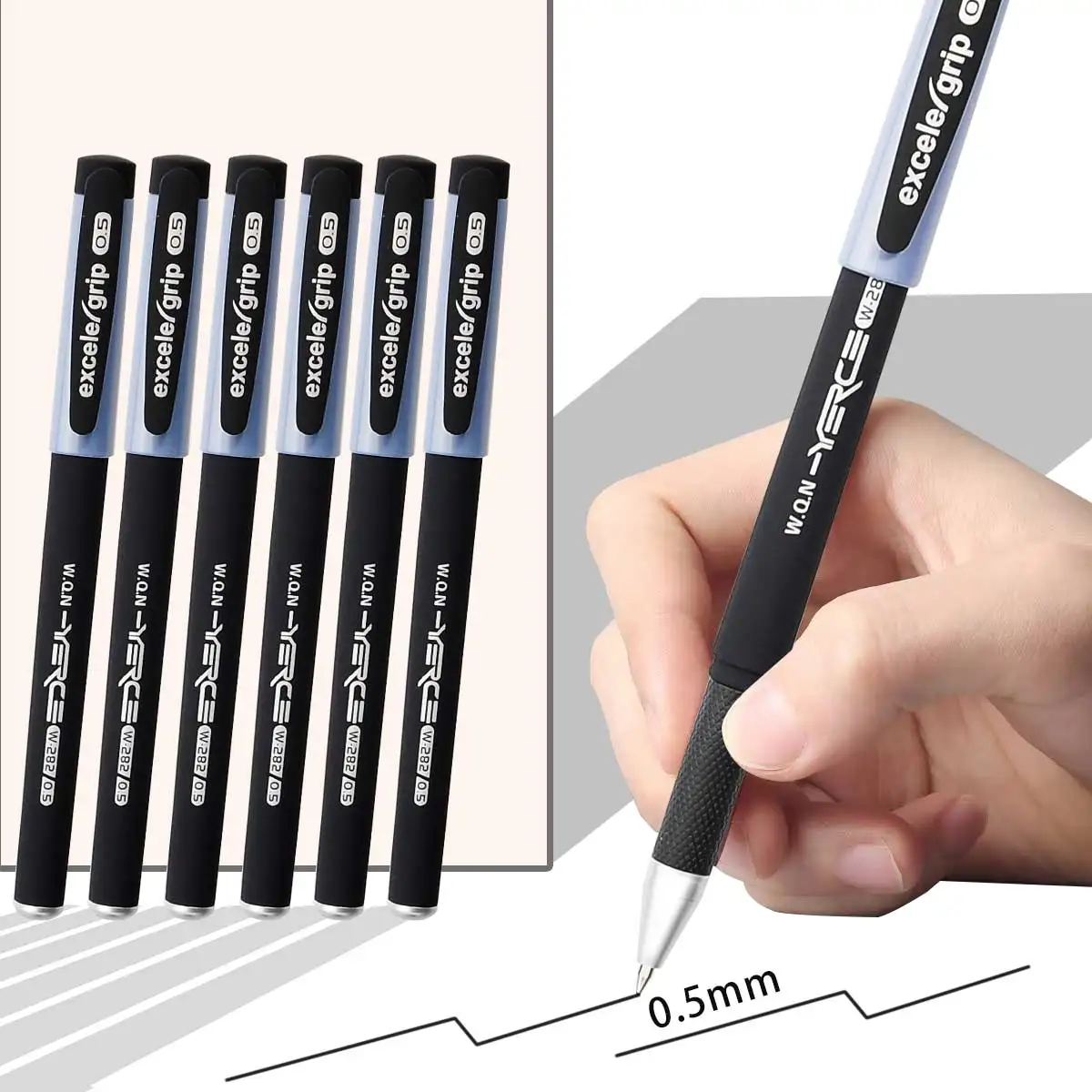 3/6 pcs Black gel pen 0.5mm Painting/Stroke Office Supplies Stationery Write smoothly Signature pen Back-to-school season r kelly write me back 1 cd