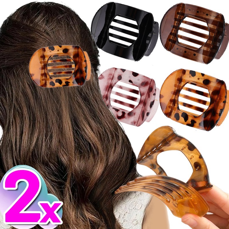 1/2Pcs Large Arc Shape Hair Claw Women Vintage Geometric Plastic Duckbill Hair Clip Matte Ponytail Styling Tool Hair Accessories