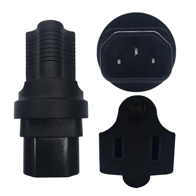 USA NEMA 5-15R to IEC 60320-C14 Travel Power Adapter American 3 Prong Receptacle To C14 Power Converter Connector Industrial Gra