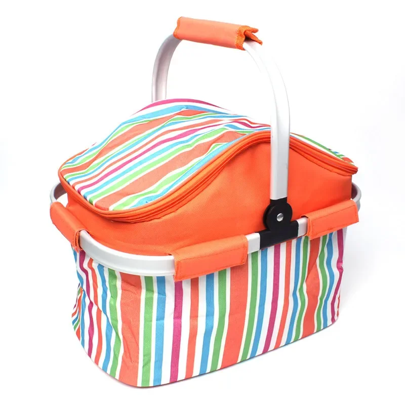 

Outdoor picnic bag basket barbecue thermos folding food box ice pack large tote thermal grocery plegable camping portable
