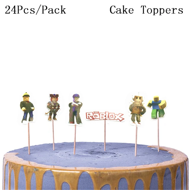 Roblox Cupcake Toppers Roblox Decor Roblox Theme Party 