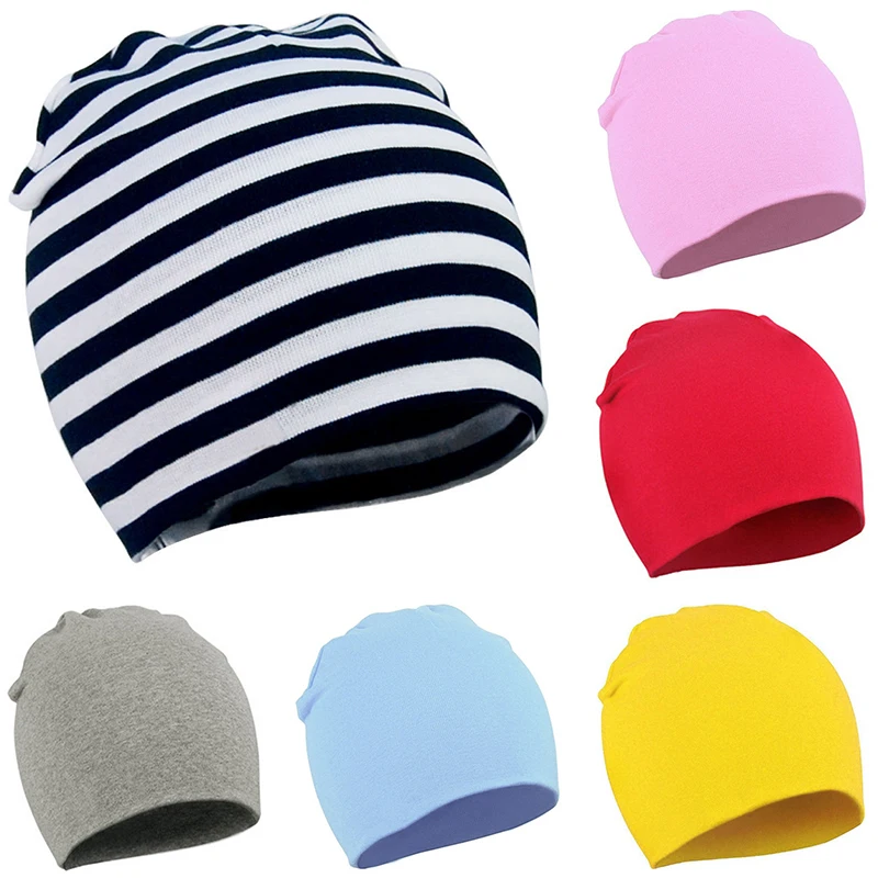 Newborn Baby Beanie Hat Spring Unisex Boy Girl Kids Infant Solid COlor Cotton Soft Cute Hats