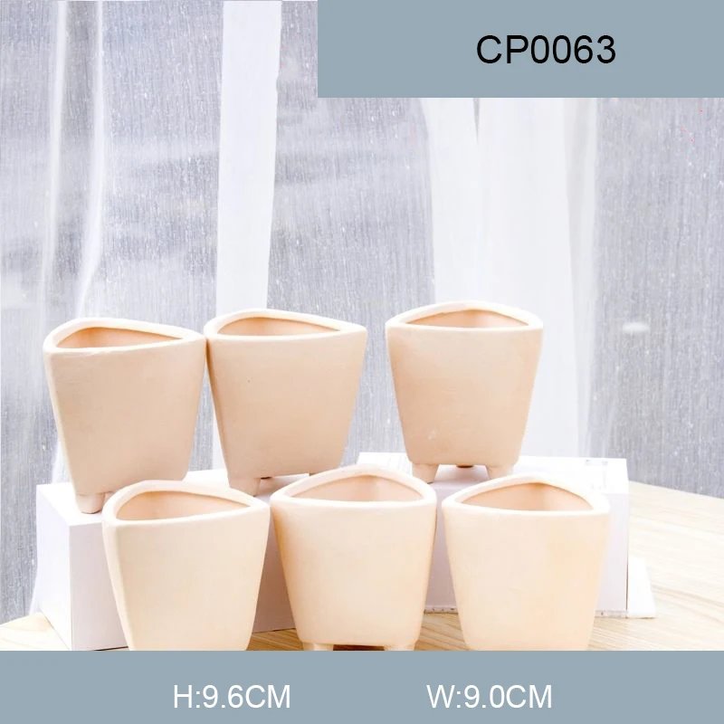 Graffiti Pot Ceramic Handdrawn Flower Pot DIY Flower Sketching succulent vegetarian fired rough pottery with legs