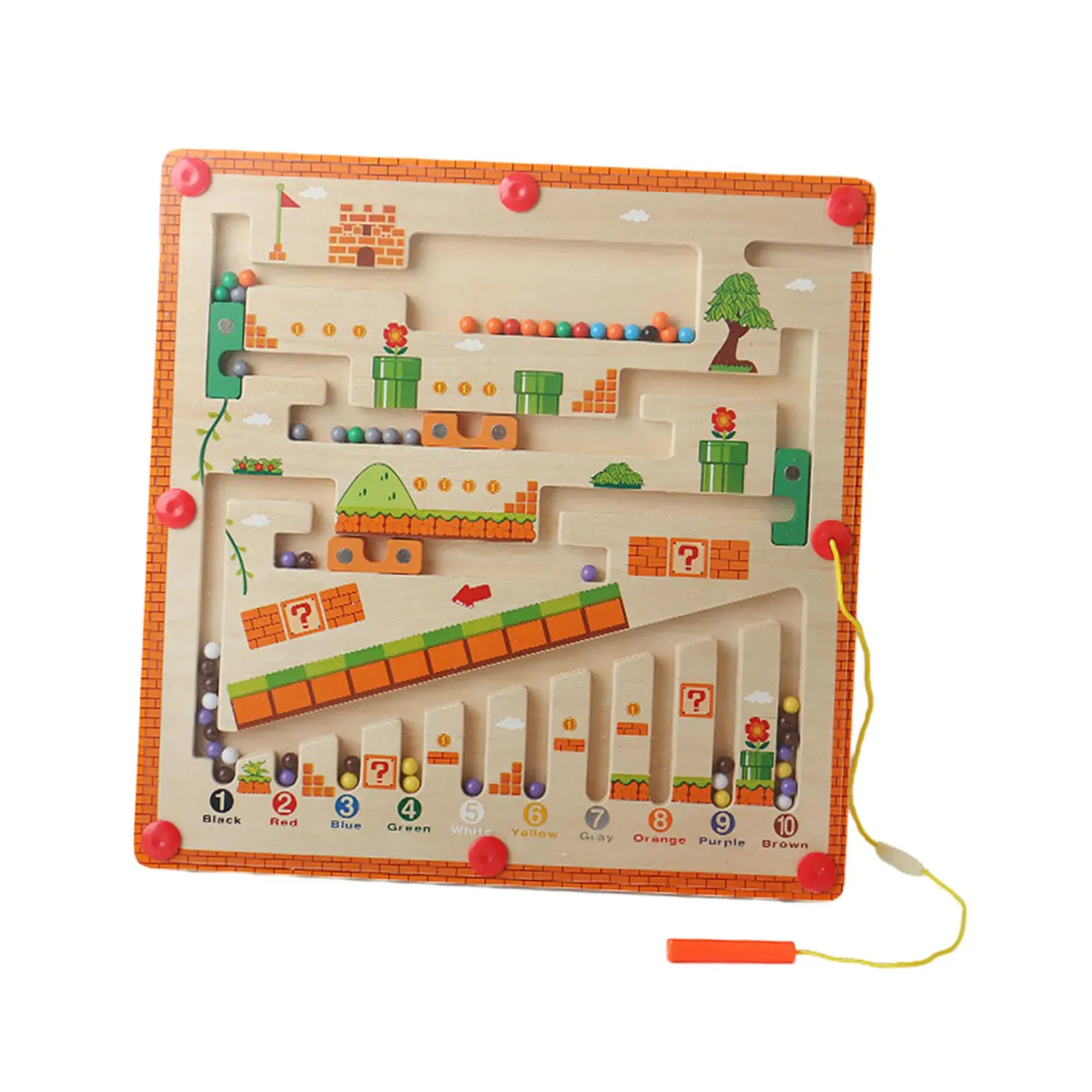 

Wooden Magnetic Maze Game Activity Puzzle for Girls Boys Kids Holiday Gifts