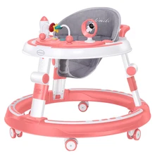 

Cheap Four Wheel Baby Walker Children's Educational Walkers Kids's Anti Rollover Foldable Learning Tride on Toys for 6-18 Months
